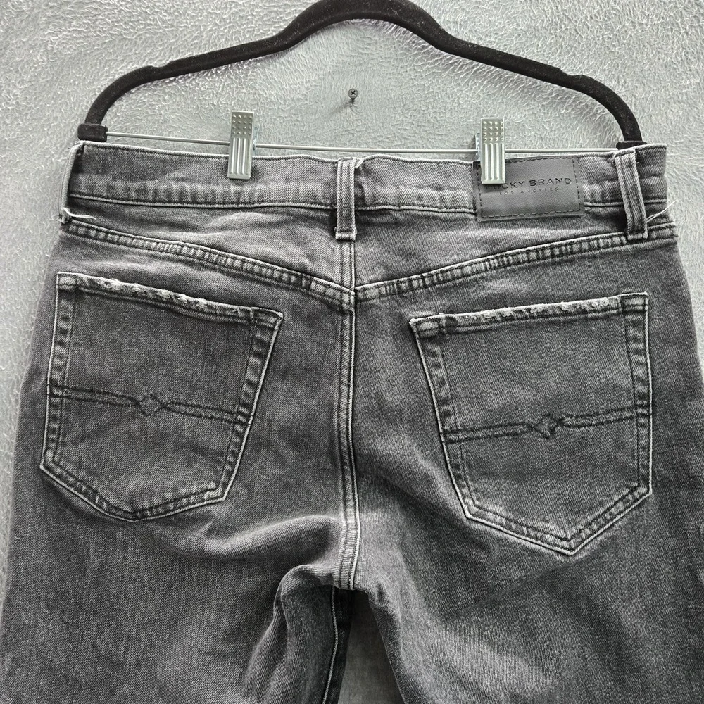Lucky Brand Men Jeans 32X32 Gray Denim 121 Slim Straight Zipper 32